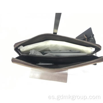 Bolso de mano de cuero para hombre Bolso de sobre con billetera informal